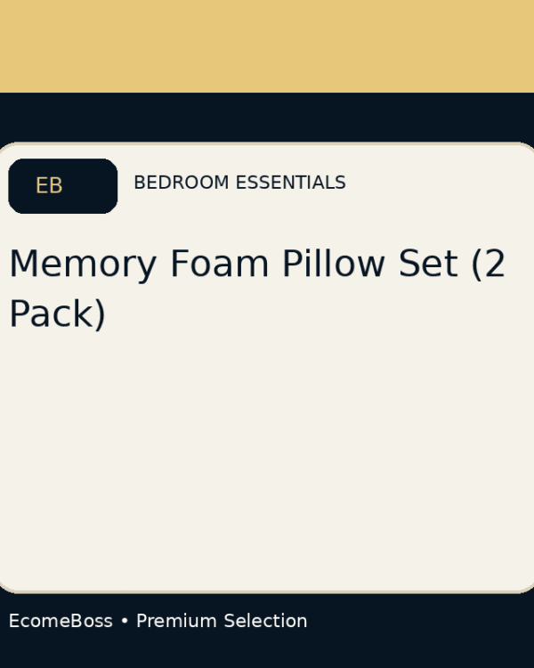Memory Foam Pillow Set (2 Pack)