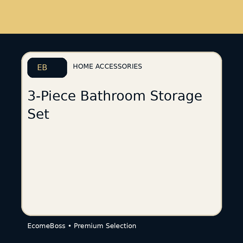 3-Piece Bathroom Storage Set