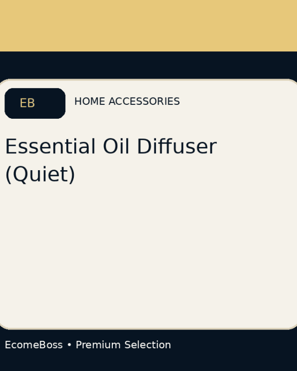 Essential Oil Diffuser (Quiet)